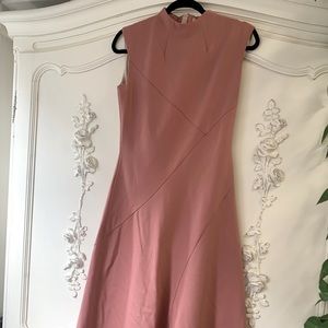 Rebecca Taylor rose pink midi dress size 2 4